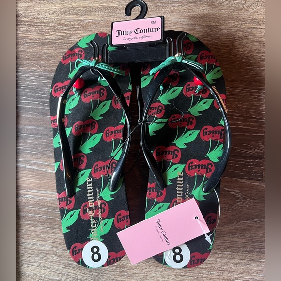 juicy couture cherry platform flip flop - Picture 1 of 3